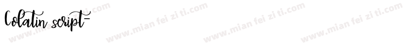 Colatin script字体转换